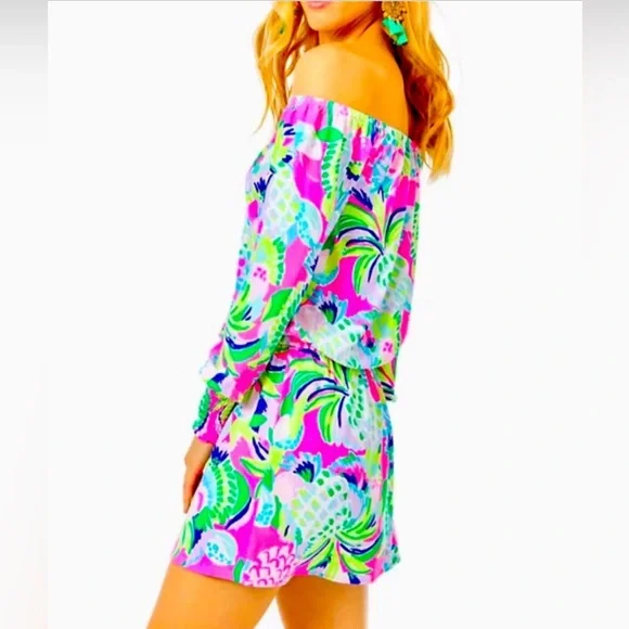 Lilly Pulitzer Lana Off The Shoulder Skort Romper XXS - Picture 2 of 9